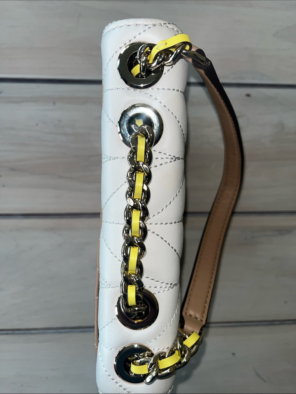 NWOT Kate Spade Briar Lane Quilted White/Dove Multi Colorblock Crossbody w/COA - Picture 5 of 9